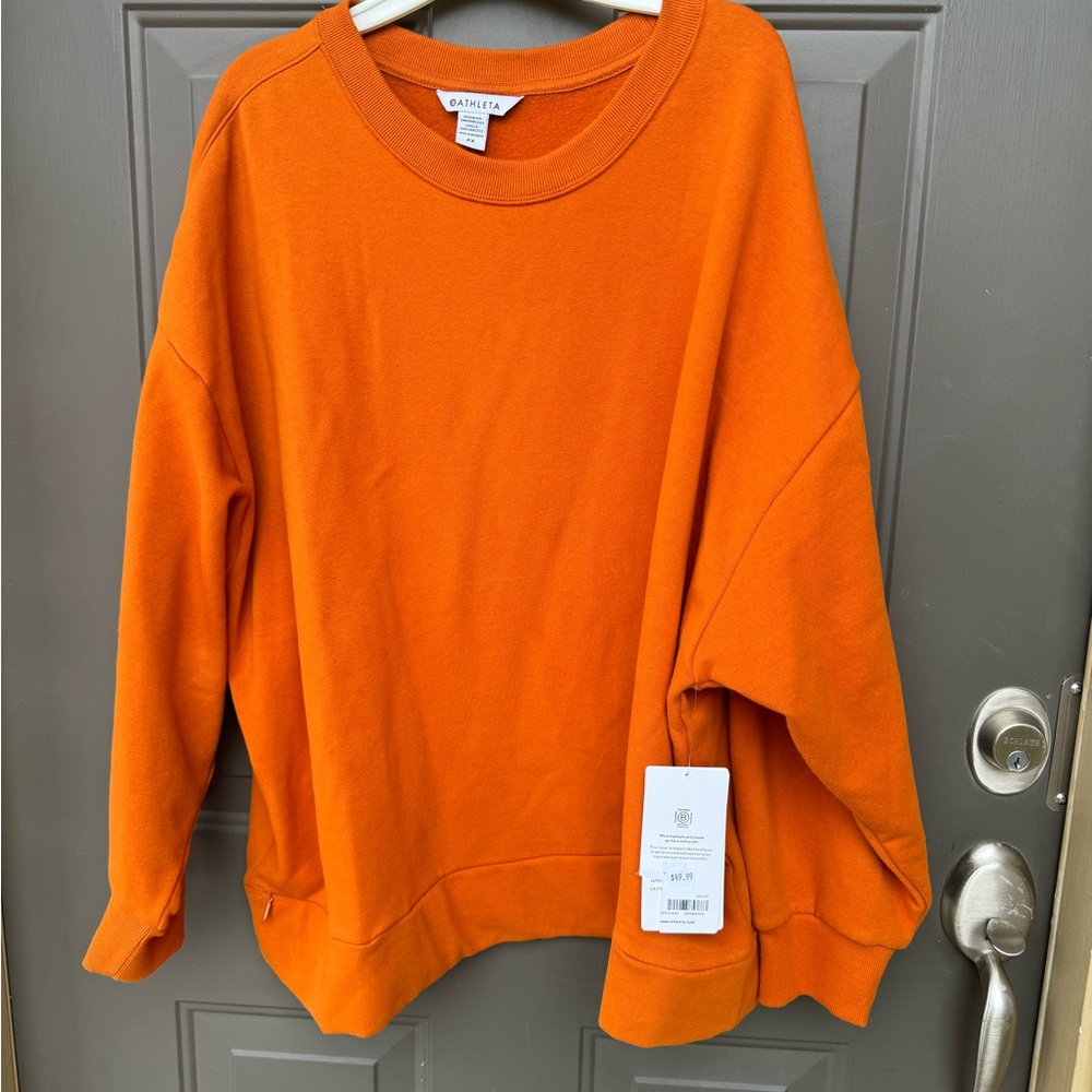 Athleta sweatshirt 2X with tags burnt orange